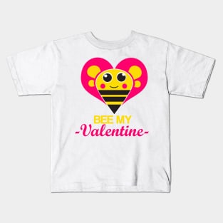 Bee My Valentine Cute Art Kids T-Shirt